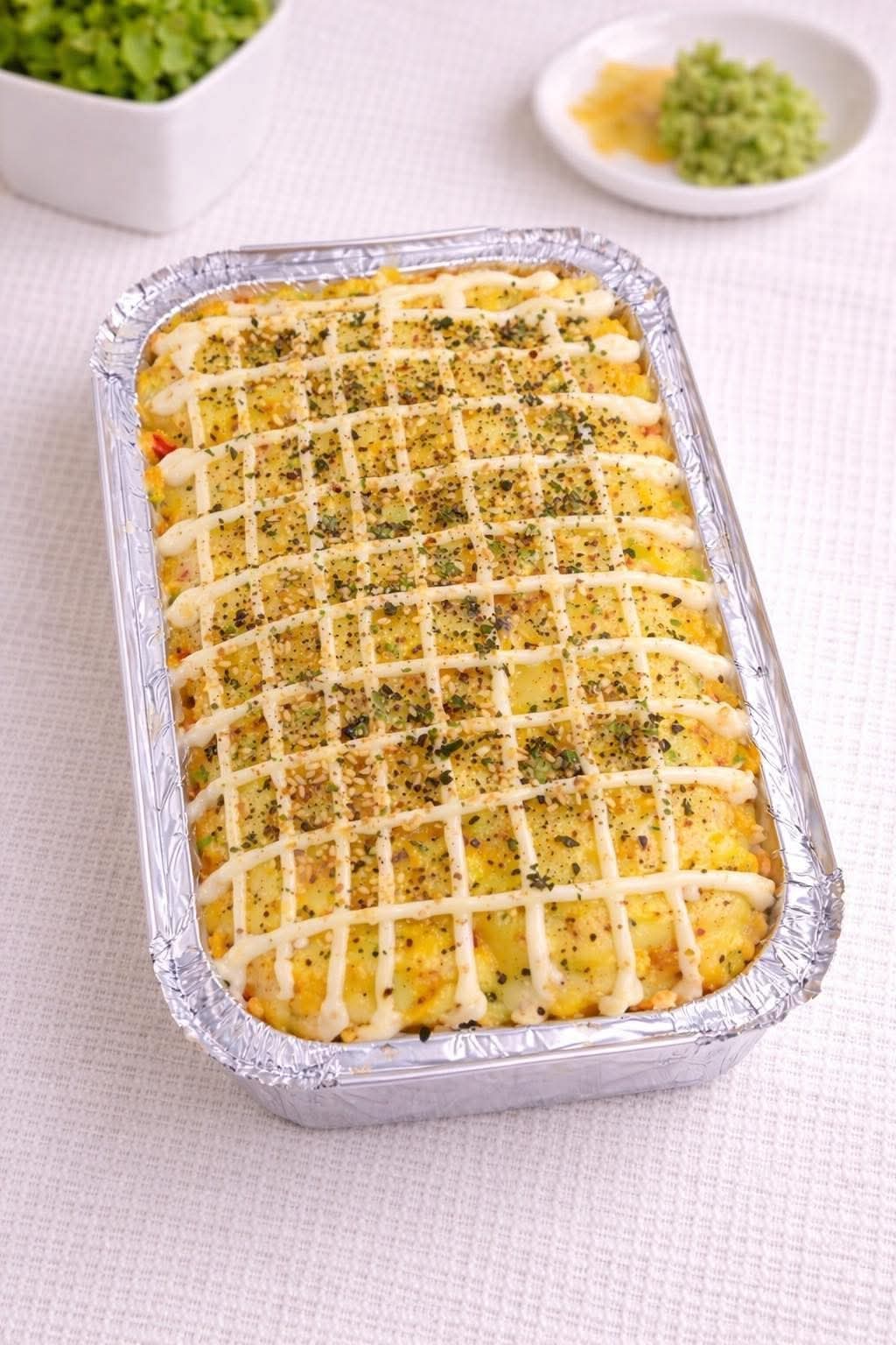 Classic Sushi baked sushi tray with creamy sauce and seasoning